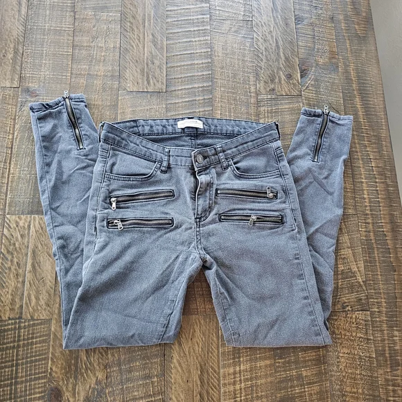 Zara Women's Skinny Jeans - Dark Gray - Picture 8 of 9